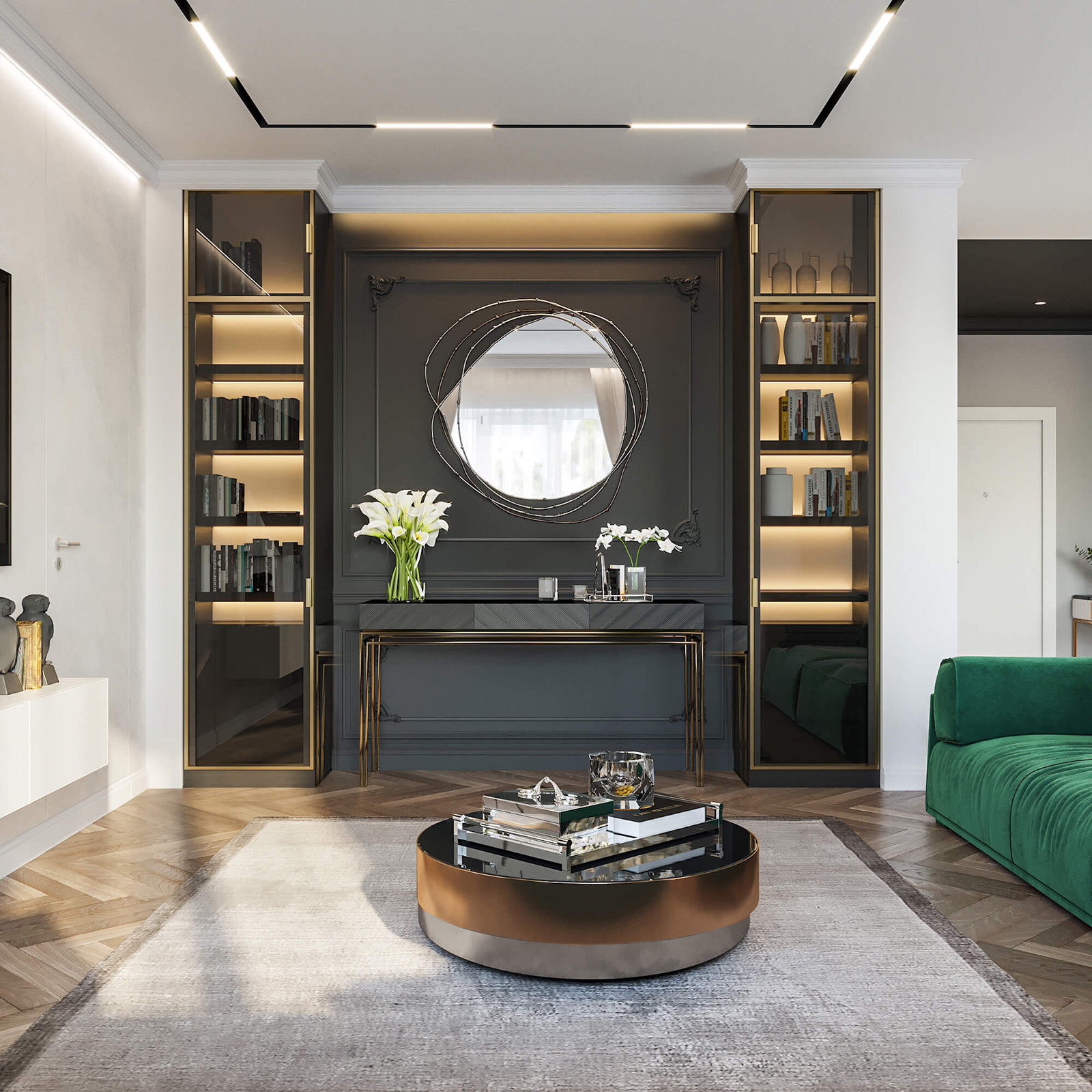 Романтичная кухня-гостиная