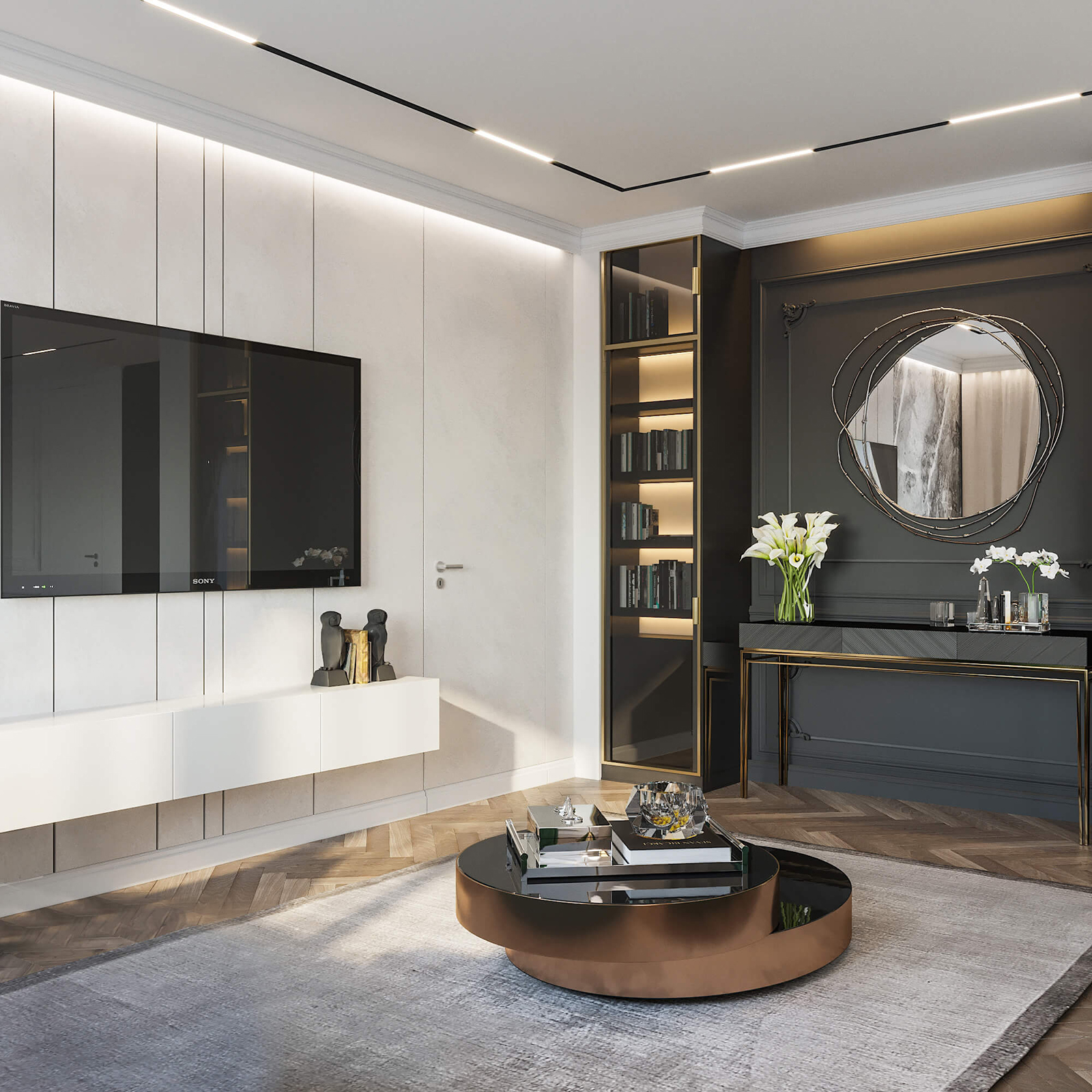 Романтичная кухня-гостиная